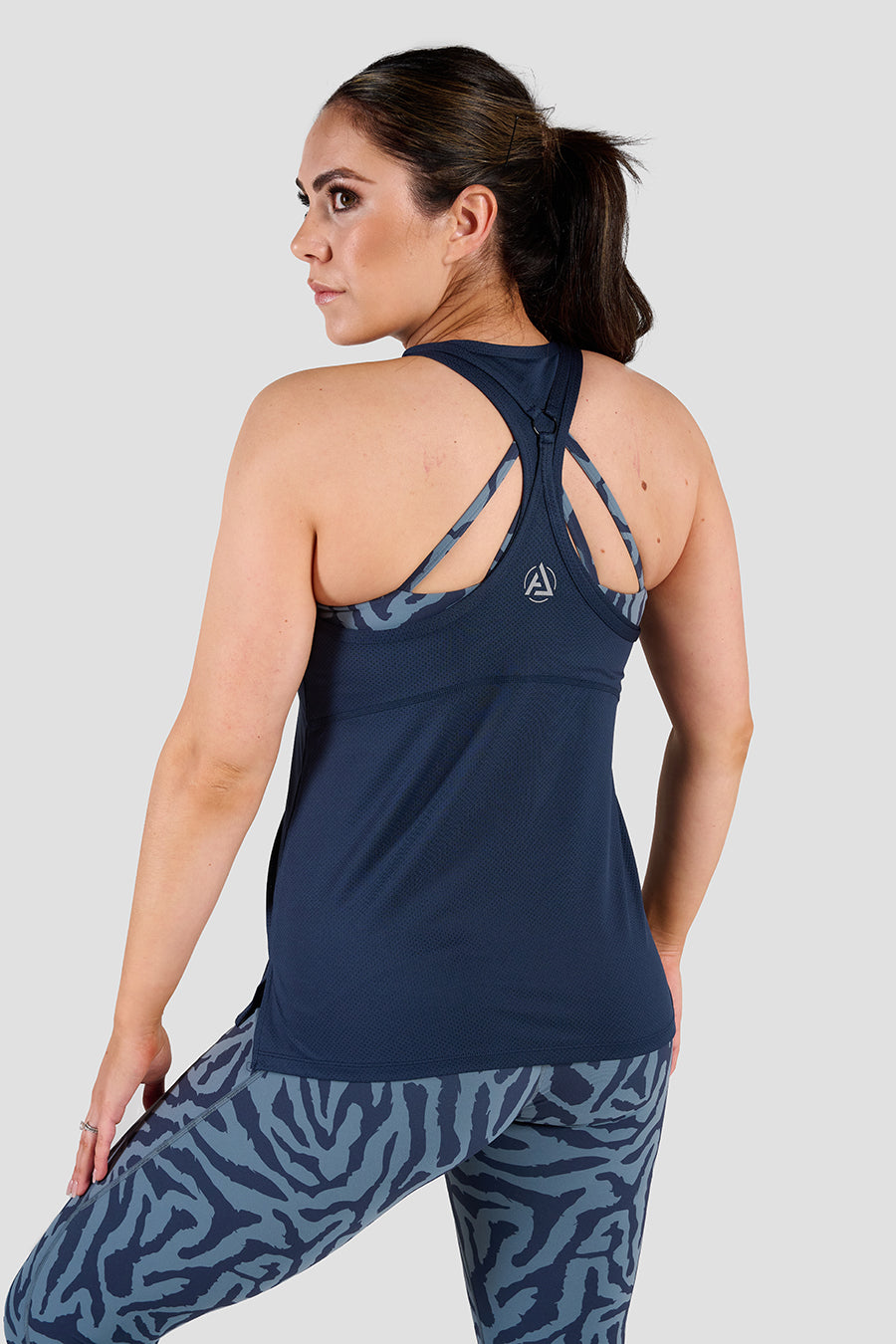Lola V Neck Active Vest - Navy