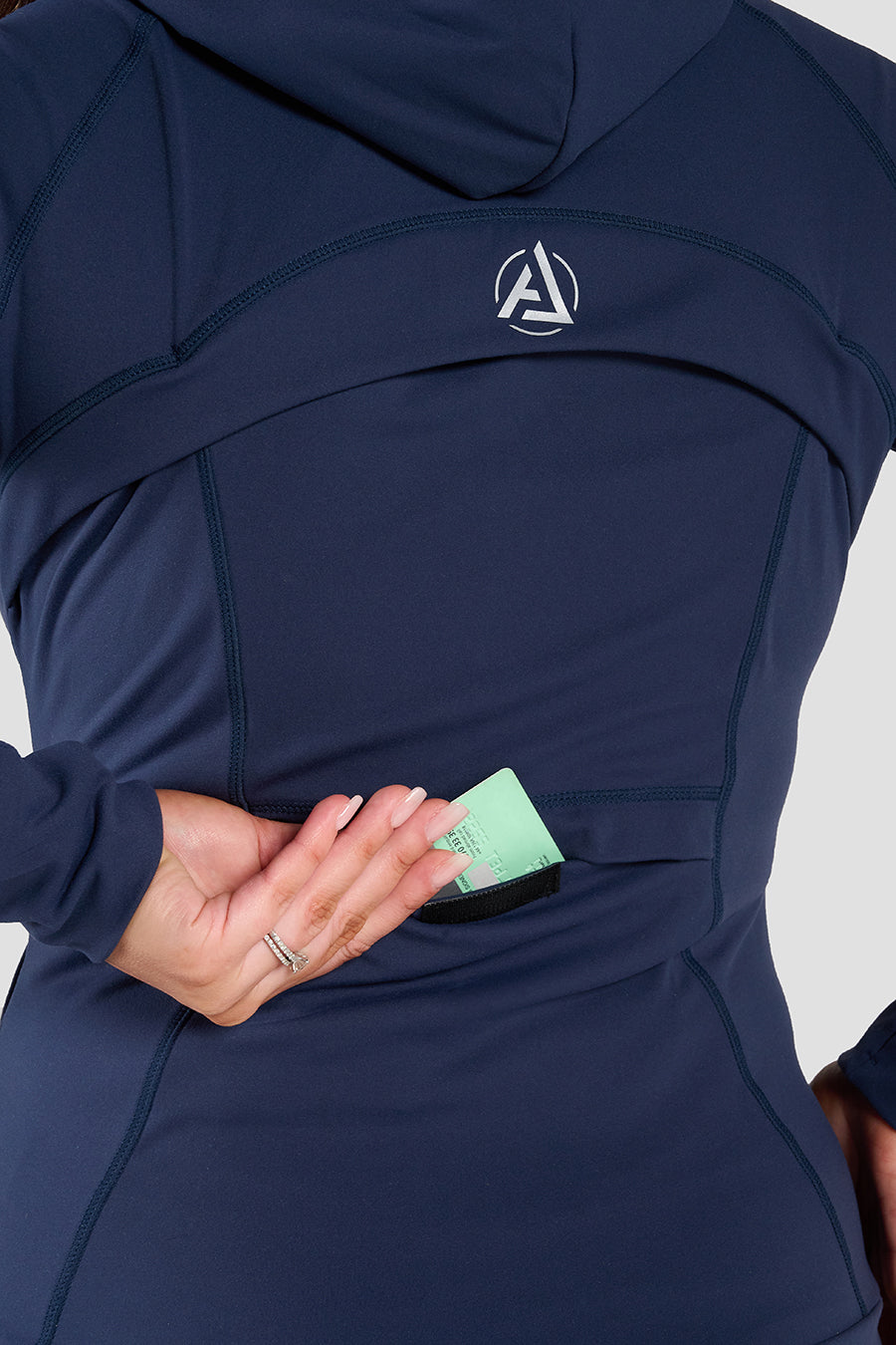 Soul Soft Recycled Zip Up Hooded Jacket - Navy