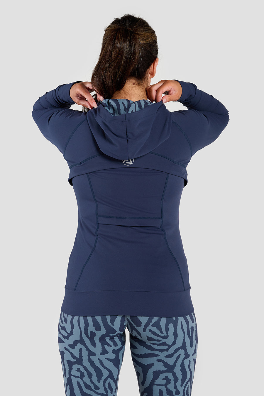Soul Soft Recycled Zip Up Hooded Jacket - Navy