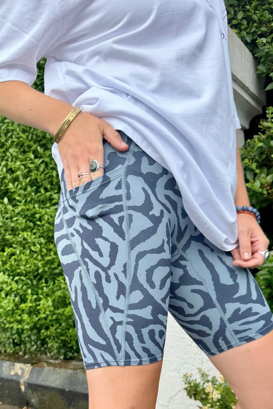 Soul Soft Mid Length Shorts - Navy and Slate